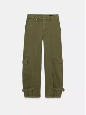 ZARA BARREL CARGO PANTS